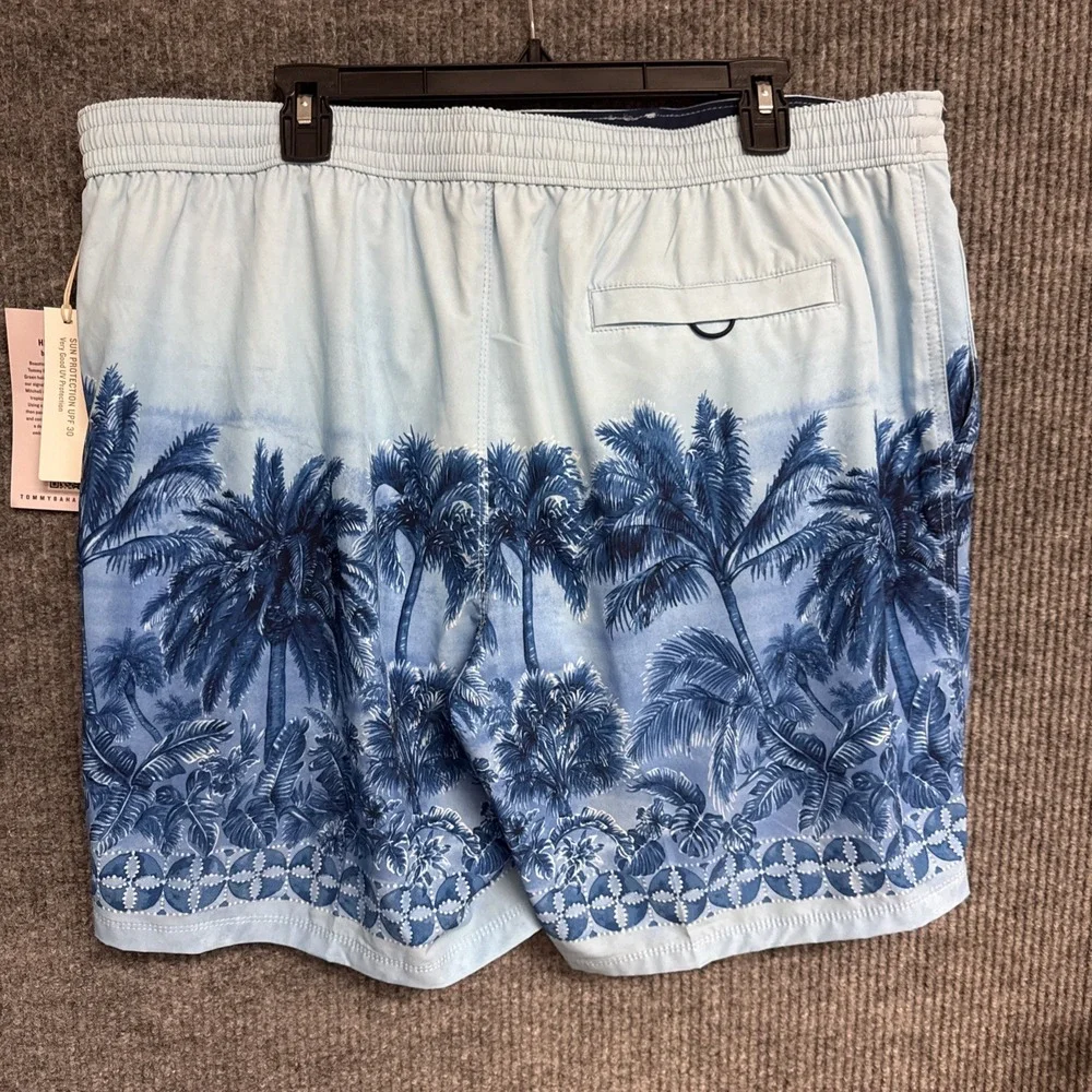 TOMMY BAHAMA Men's XXL 'Artist Series' Hibiscus Hues Baja Boardshorts NWT $100